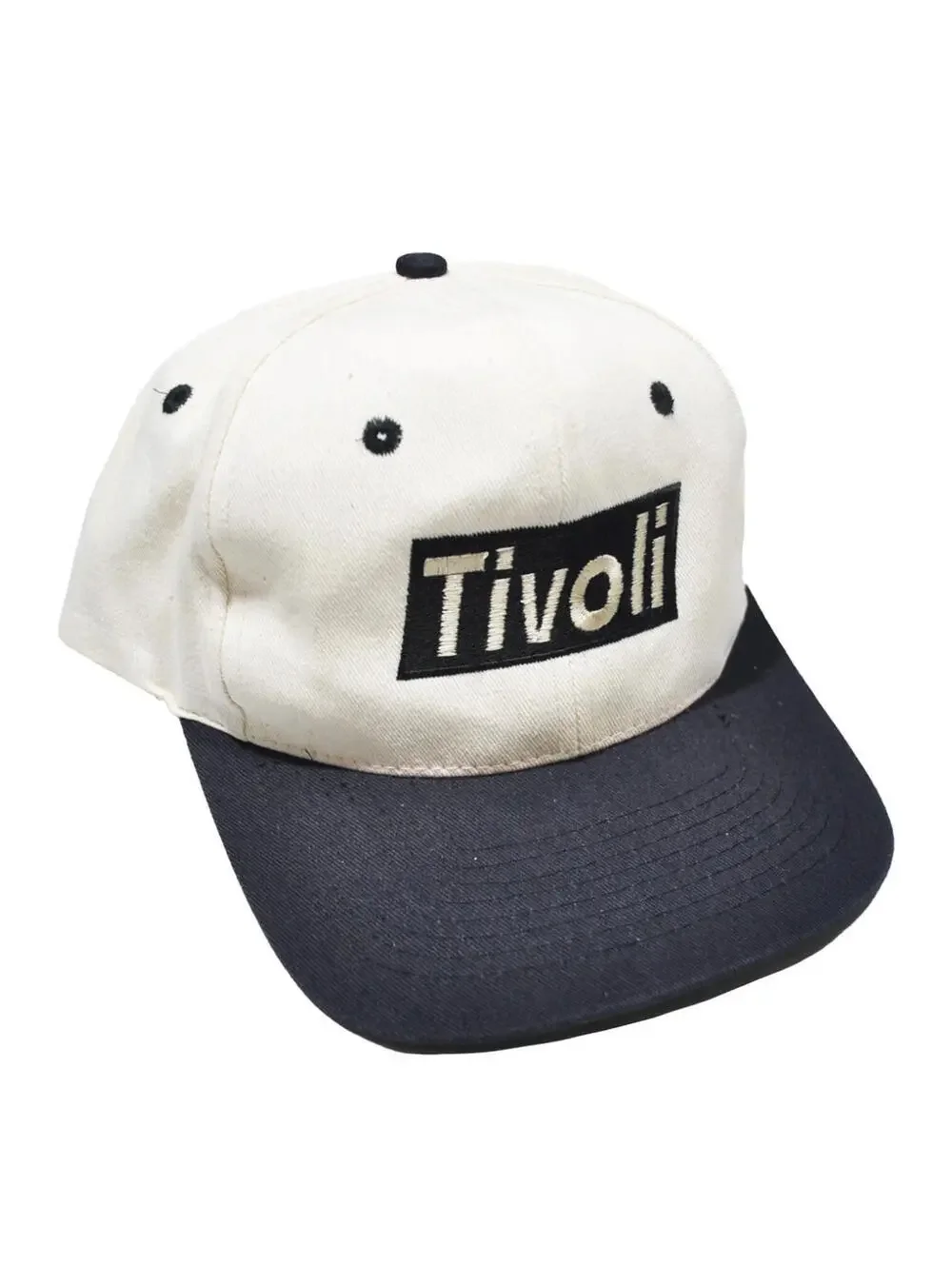 Vintage Tivoli Italy City Travel 90s Black White Snapback